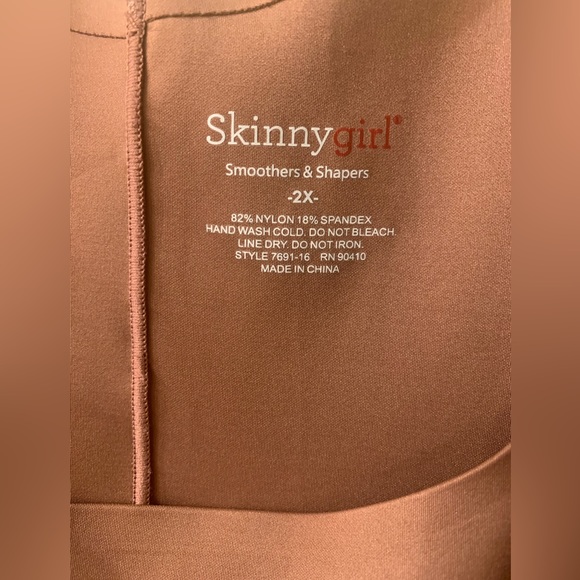 SkinnyGirl Shaping WYOB Bodysuit Size 2X Sable rose Style SG7691C Shapewear - Picture 5 of 6